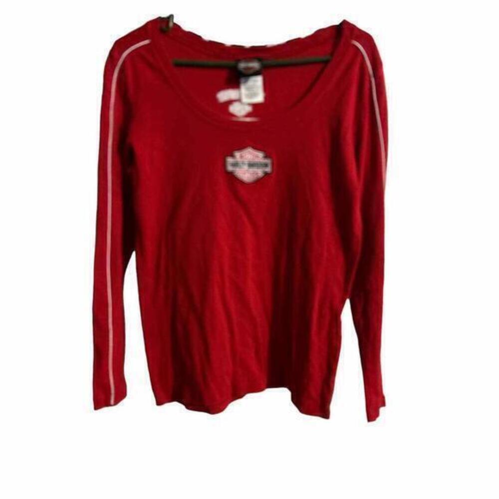 Women’s Harley‎ Davidson, long sleeve, T-shirt, red